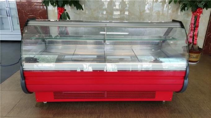 Tambor comercial 10 Tray Curved Glass do congelador 6 da mostra do gelado 8