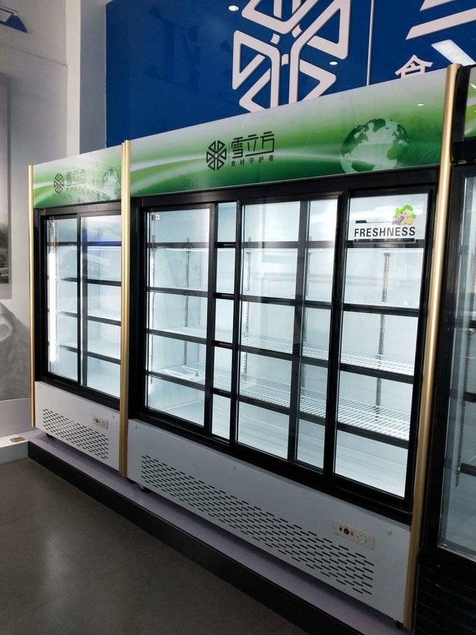 congelador de vidro da exposição da porta 1168L, 110V ao refrigerador 0 da porta 240V 3 deslizante