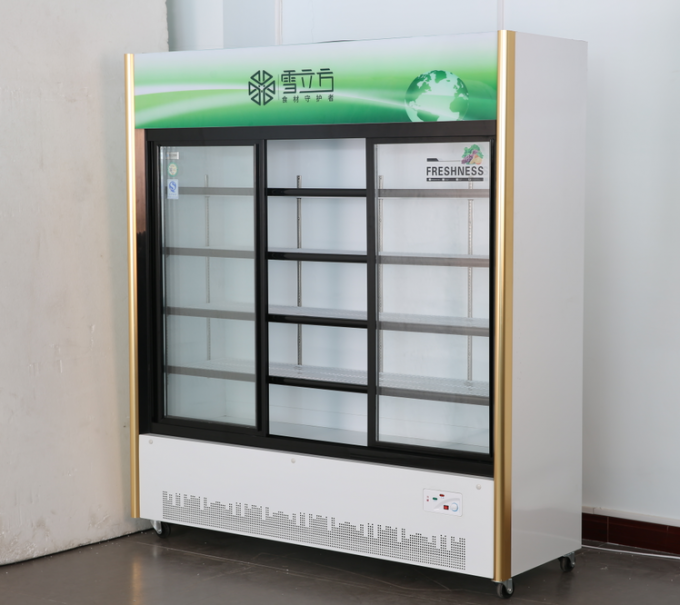 congelador de vidro da exposição da porta 1168L, 110V ao refrigerador 2 da porta 240V 3 deslizante