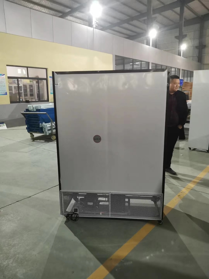 Armário de vidro refrigerado refrigerado a ar vertical 6 da bebida da grande capacidade de três portas