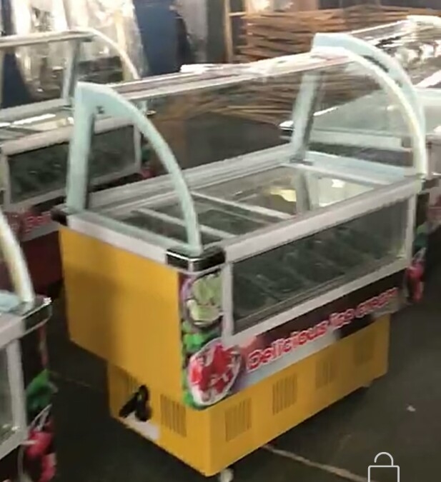 Congelador refrigerando direto 5 do armário de exposição da refrigeração do gelado do estilo de Haagen-dazs