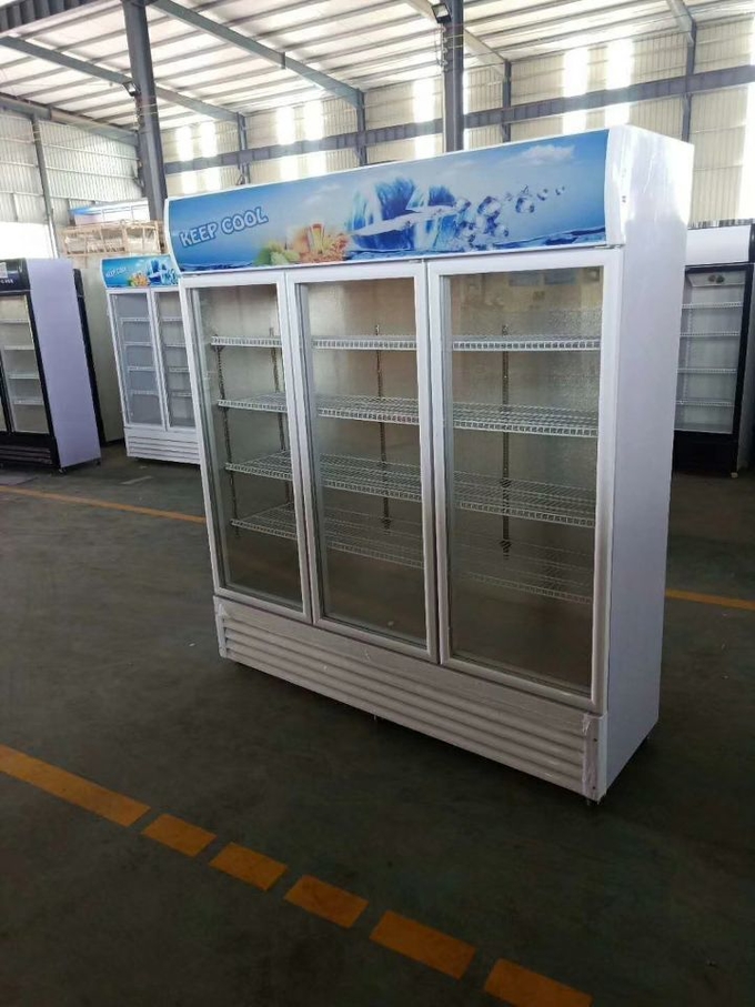 O congelador de vidro da exposição da porta da bebida de aço inoxidável refrigerou a bebida 0 da cerveja fria