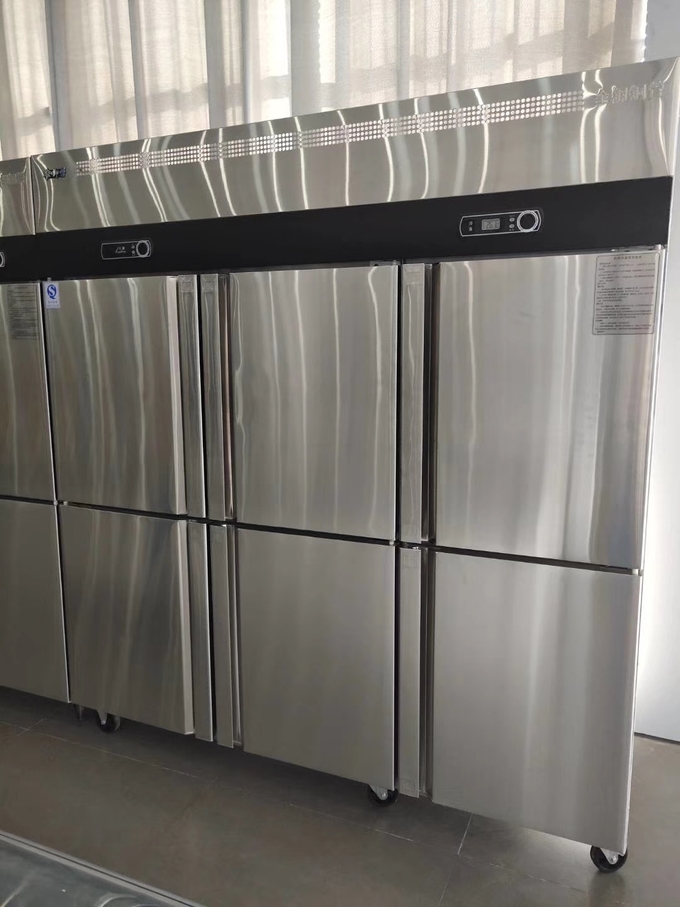 Seis congeladores demantimento de aço inoxidável 1 do gelado da carne da porta