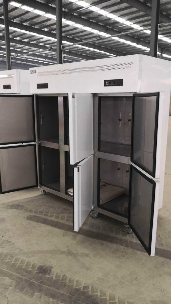 Seis congeladores demantimento de aço inoxidável 5 do gelado da carne da porta