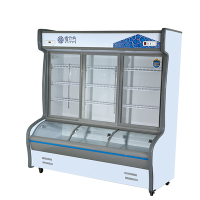 Restaurant Barbecue Commercial Upright Freezer Glass Door for Food Beverage Dishes
