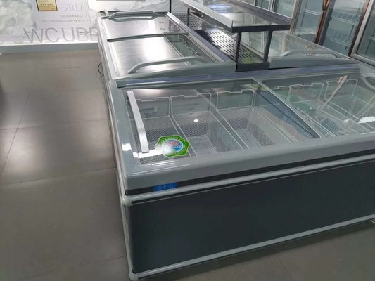 commercial glass freezer glass top freezer