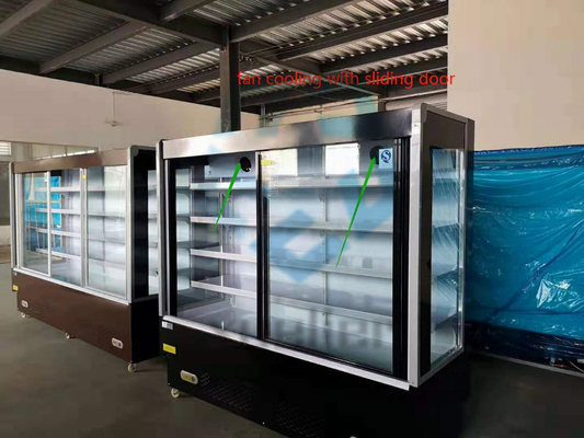 Commercial Air Curtain Cabinet Fan Cooling Vegetable And Fruit