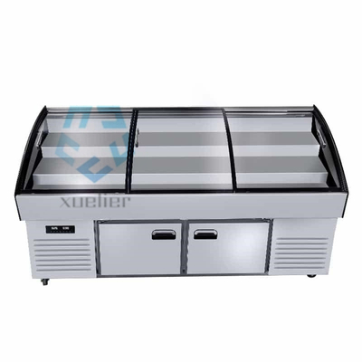Curved Glass Butcher Fridge Display