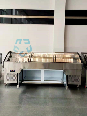 Curved Glass Butcher Fridge Display