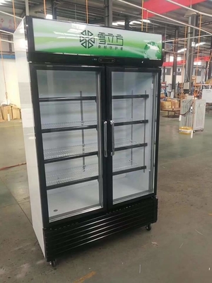 Double Door Upright Display Bar Fridge With Glass Door 738L