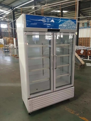 Double Door Upright Display Bar Fridge With Glass Door 738L