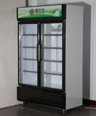 Double Door Upright Display Bar Fridge With Glass Door 738L