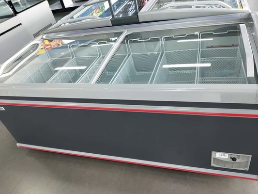 Seafood Fish Glass Door Display Freezer Low Temperature Commercial
